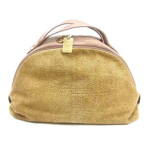 Borbonese Handbag Beige Brown Woman unisex Authentic